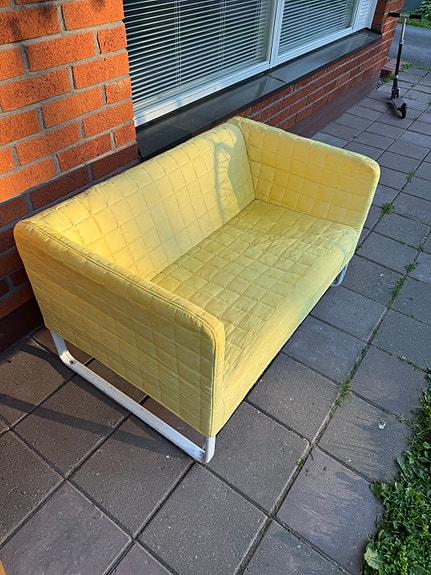 IKEA Knopparp 2 keltainen sohva