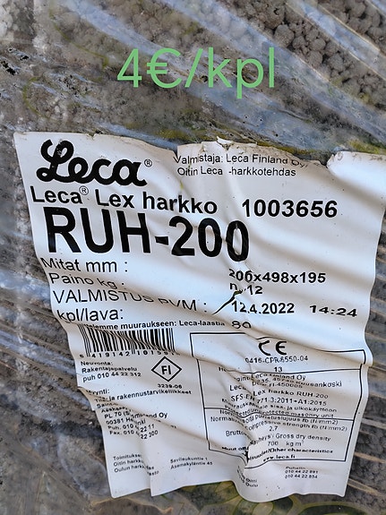 Erilaisia leca-harkkoja... Mm. Anturaharkkoa