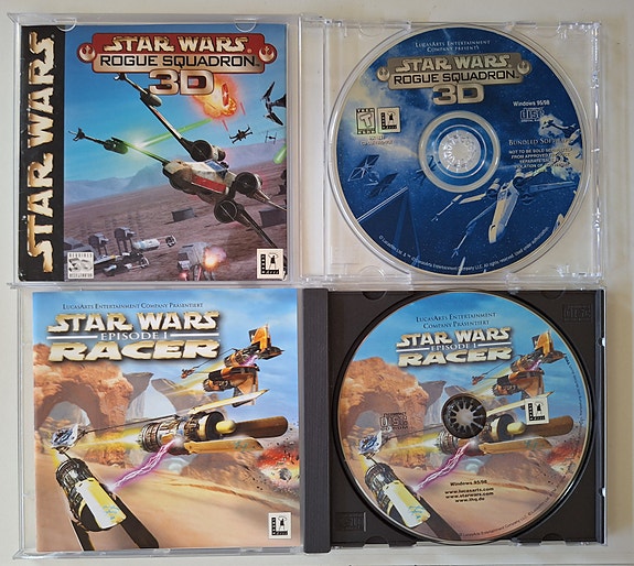 Star Wars pc pelit Racer ja Rogue Squadron 3D