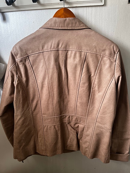 Nahkatakki, beige, 44