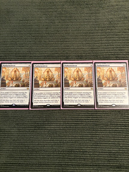 Myydään magic the gathering -kortit 4kpl panharmonicon