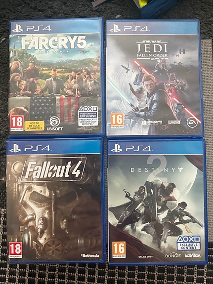 PlayStation 4 pelipaketti Far Cry 5, Star Wars Jedi, Fallout 4, Destiny 2