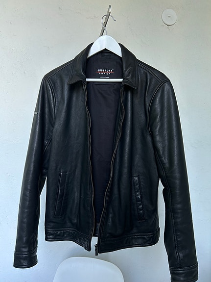 Miesten Superdry Premium nahkatakki