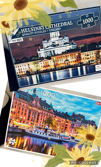 Helsinki Tuomikirkko ja Tukholma vanhakaupunki palapelit 1000 palaa