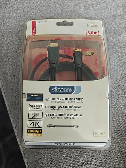 HDMI-HDMI C - kaapeli 3m