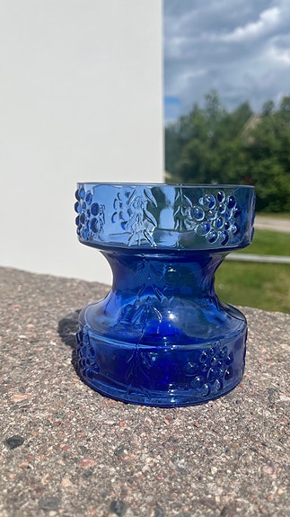Iittala Festivo kynttilänjalka sininen