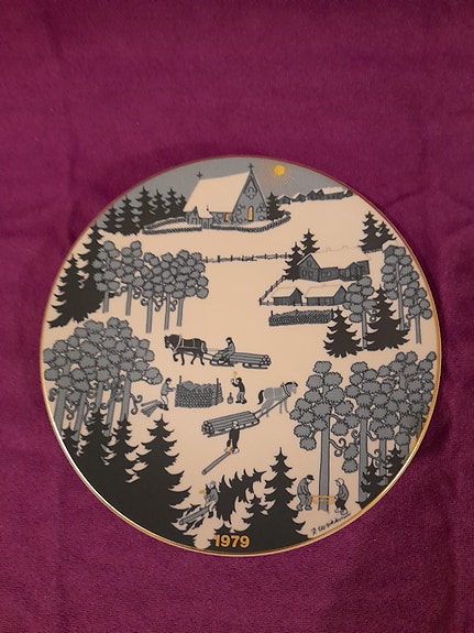 Arabia joululautanen 1979 seinälautanen