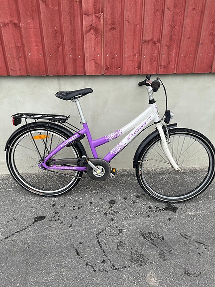 Crescent lastenpyörä 24" violetti-valkoinen
