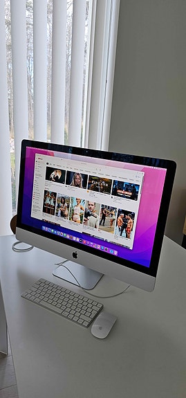 Apple iMac Retina 5K 27" (Late 2015) – näppäimistö ja Magic Mouse mukana