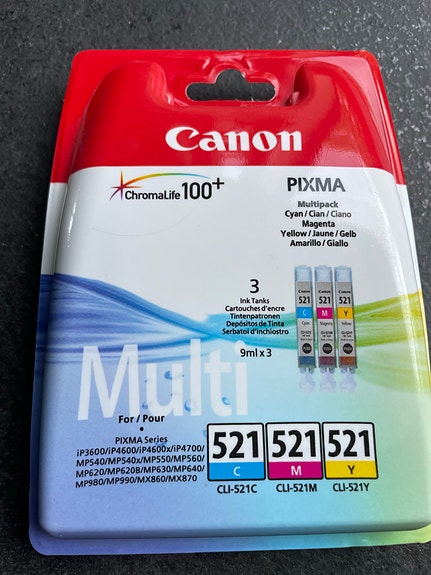 Canon PIXMA 521 mustepatruunat multipack C/M/Y