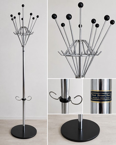 Vintage Ilmari Suni metallinaulakko / design-naulakko