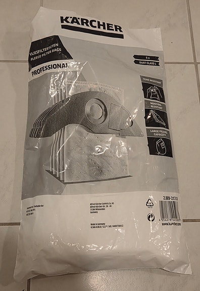 Kärcher NT 22/1 Ap L / Ap Te L alkuperäisiä fleece pölypusseja