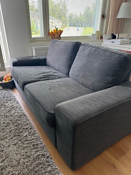 IKEA KIVIK sohva + 2kpl nojatuolia