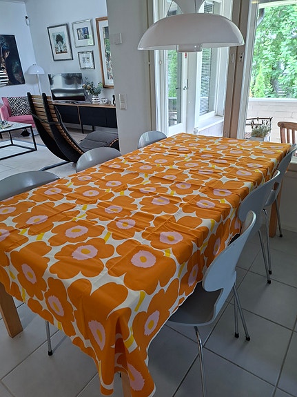 Marimekko Unikko oranssi puuvillakangas