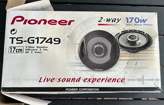 Pioneer G1749 2-tie 170W kaiuttimet 16,5 cm