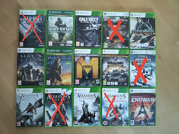 Xbox 360 pelejä