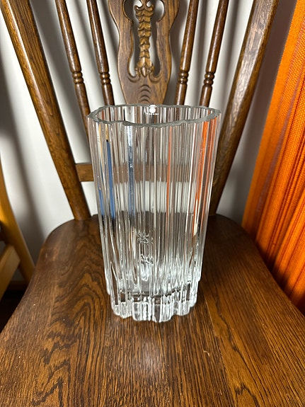Iittala Tapio Virkkala design maljakko kirkas vanha