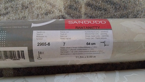 Sandudd Rantaniitty tapetti 11,2 m x 0,53 m