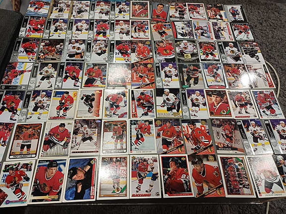NHL chicago blackhawks jääkiekkokortteja 123kpl