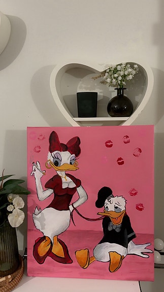 Akryylimaalaus iines & aku