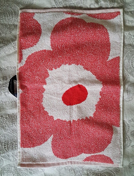 Marimekko Unikko vieraspyyhe 32x50cm oranssi