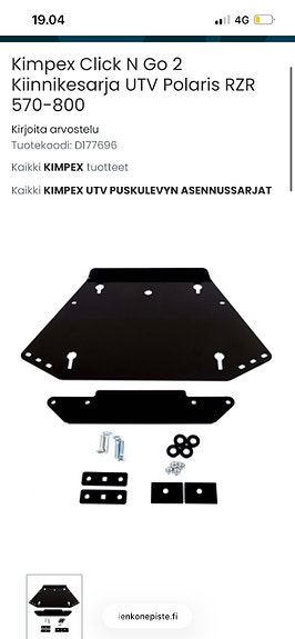 Kimpex Click N Go 2 -kiinnikesarja Polaris RZR 570-800 Tarjoa
