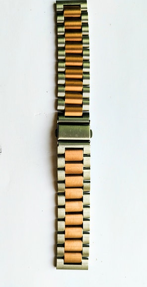 20 mm kulta / teräs kello ranneke uusi