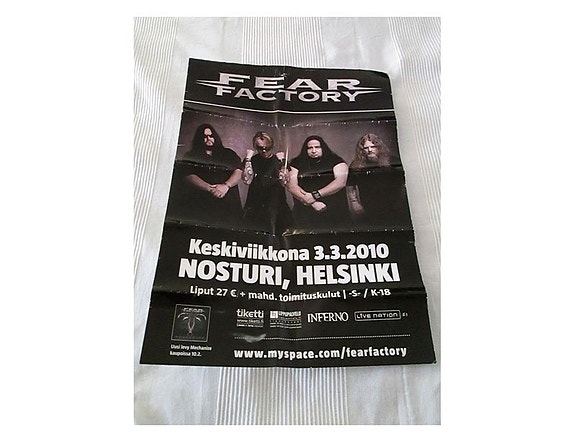 Fear Factory keikka juliste 2010 (metal)