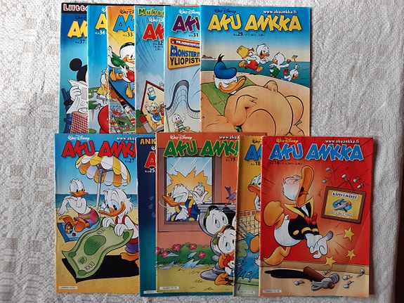 11 kpl AKU ANKKA lehdet vuodelta 2013.Hinta yhteensä.