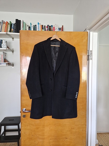 Dressmann musta villakangastakki koko 50
