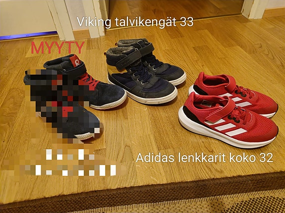 Tyttöjen ja poikien kenkiä, koot 24-32 kesä/syys/talvi