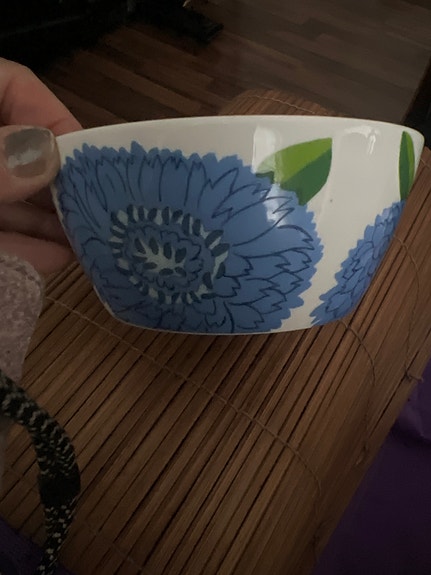 Marimekko Primavera kulho sininen kukkakuvio