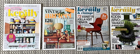 Vintage aarteet & keräily -lehdet 4 kpl hinta yht.
