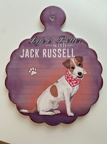 Jack Russell -aiheinen pannunalunen / seinäkoriste