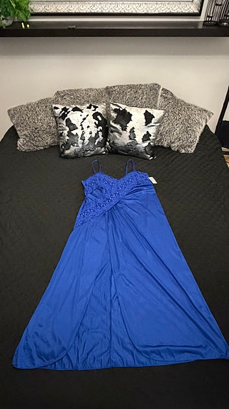 Uusi Midnite Romance sininen aamu/ilta/yö mekko XXL