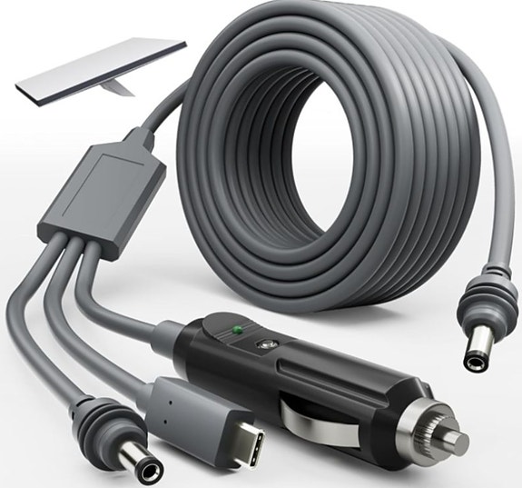 Starlink Mini 3-IN-1 LATAUSKAAPELI, 5m DC-pistokkeella 12 V 24 V, USB-C