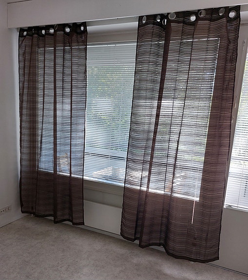 Sivuverhot 135x220cm ruskeat