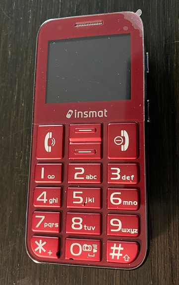 Punainen Insmat-puhelin