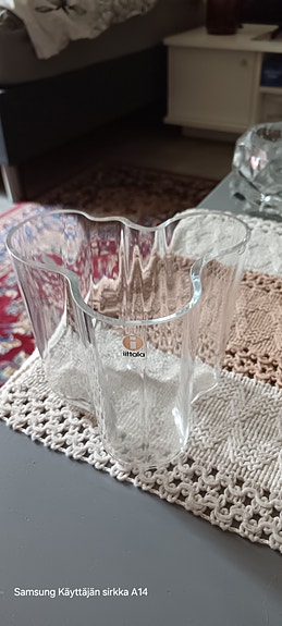 Iittala Aalto maljakko kirkas lasi