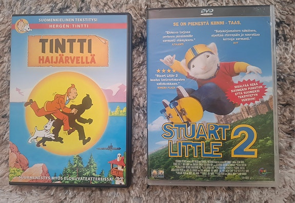 Tintti Haijärvellä  ja Stuart Little 2 DVD-elokuvat