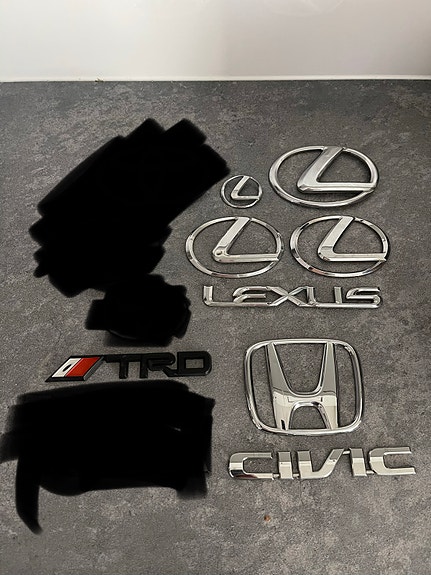 Toyota, lexus ja honda merkkejä