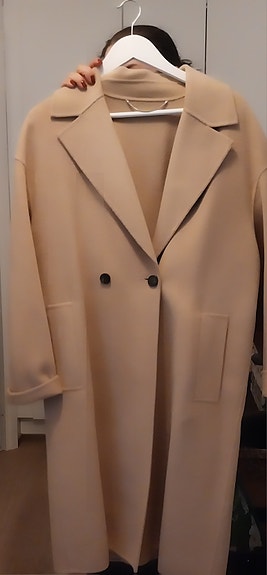 Marella beige villakangastakki M