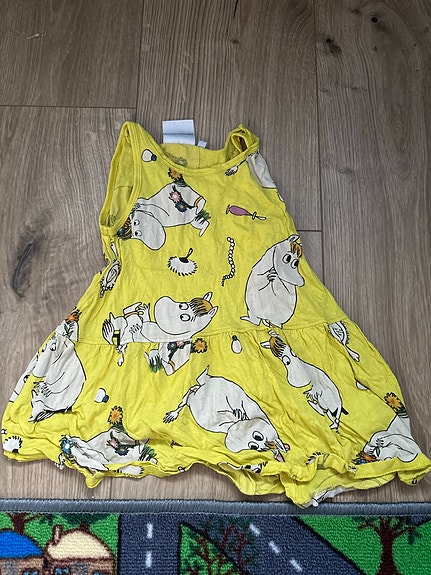 Muumi lasten mekko koko 100 keltainen unisex