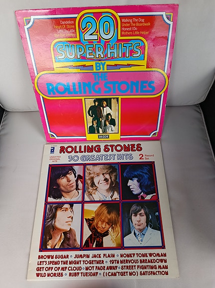 Rolling Stones LP-levyt 20 Superhits ja 30 Greatest Hits