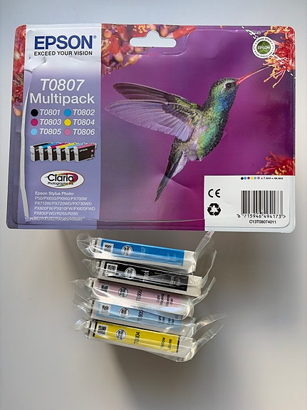 Epson T0807 mustekasetit multipack