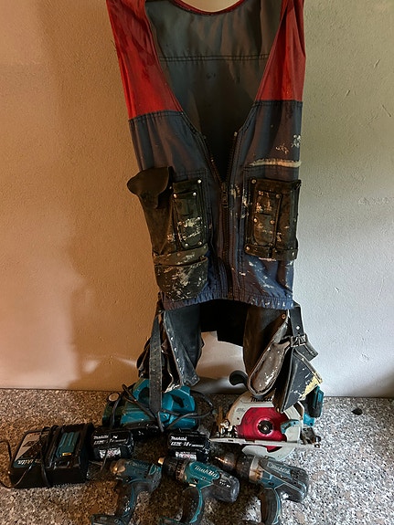 Makitan akku työkalu sarja+ timpurin liivit.makita xlt työkalu laukku