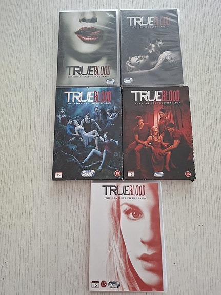 True Blood kaudet 1-5 DVD