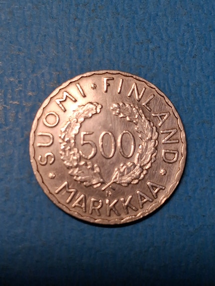 500 mk Olympia hopeakolikko  1952