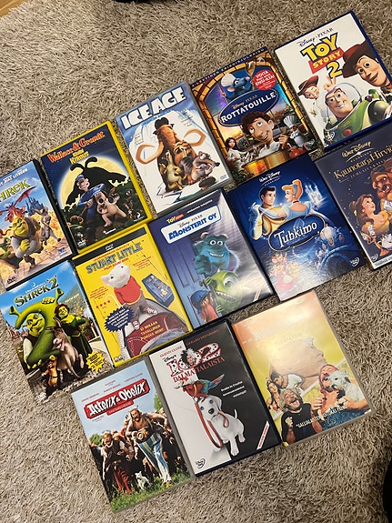 Lasten DVD-elokuvien paketti
