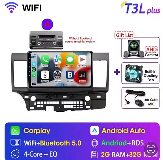 UUSI Android-autosoitin Mitsubishi Lancer (2008-2012)